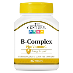 21st Century Healthcare B Complex Plus Vitamin C.-100 Tablets