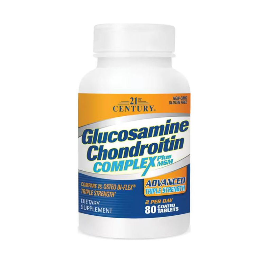21st Century Glucosamine Chondroitin Complex Plus Msm-40Serv.-80 Coated Tablets