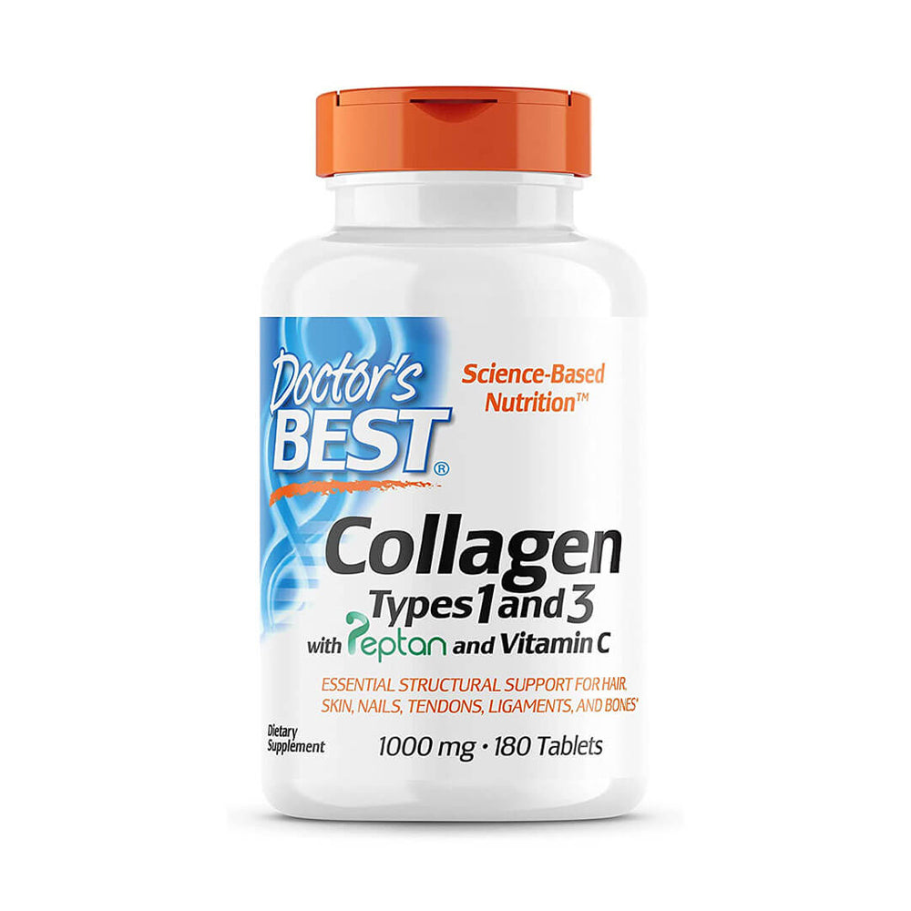 Doctor's Best Collagen Types1 And 3 With Peptan And Vitamin c-60Serv.-180Tablets