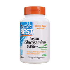 Doctor's Best Vegan Glucosamine Sulfate With Green Grown Glucosamine-90Serv.-180Veggie Caps