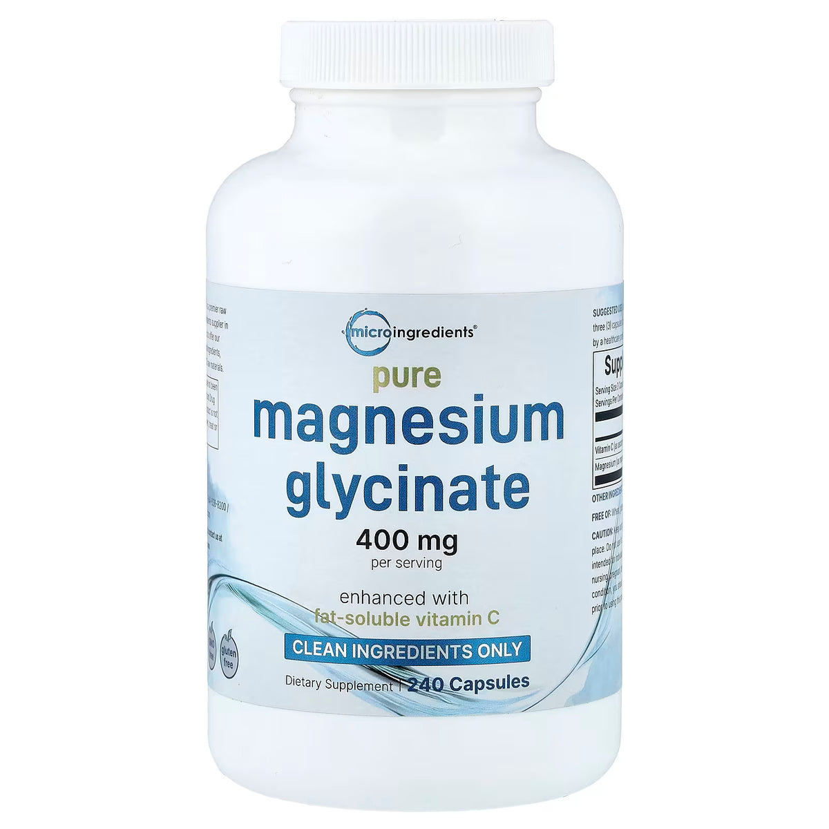 Microingredients Pure Magnesium Glycinate.-240 Capsules