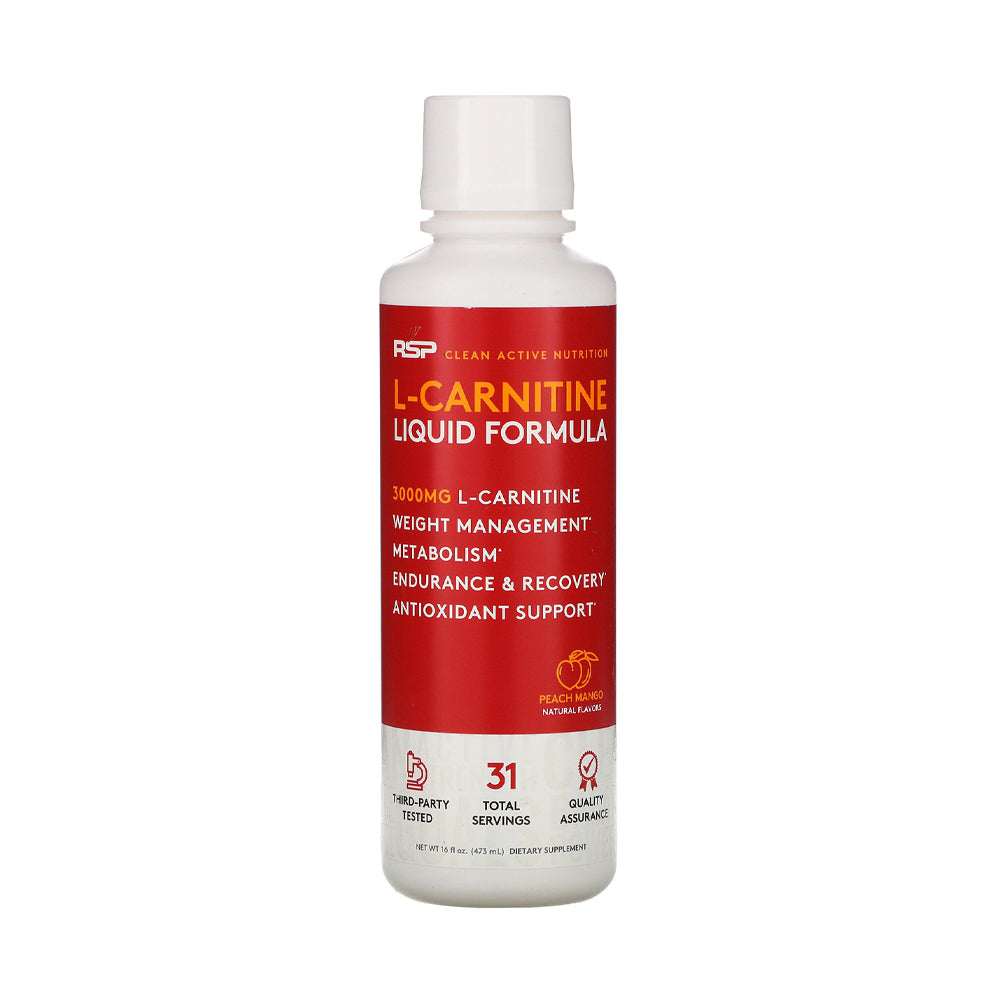 Rsp Clean Active Nutrition L-Carnitine Liquid Formula-31Serv-473ML-Peach Mango