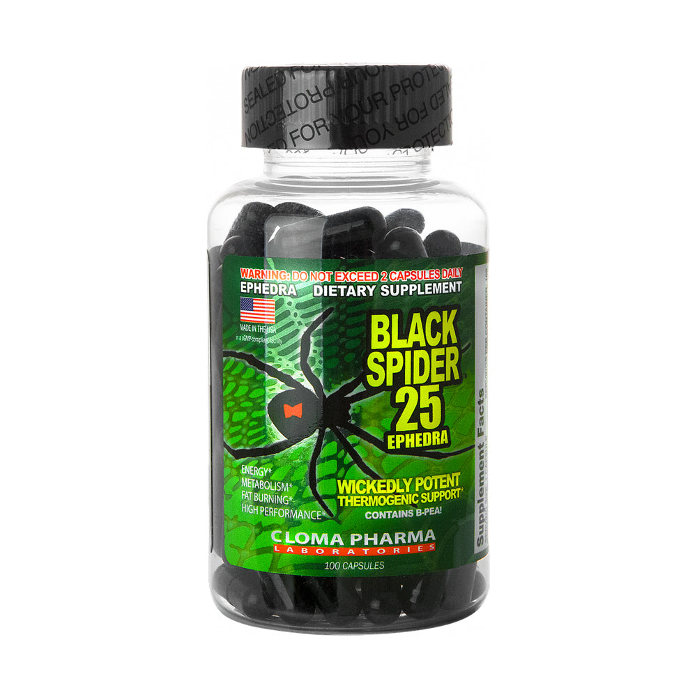 Cloma Pharma Black Spider 25 Ephedra-100Serv.-100Caps.