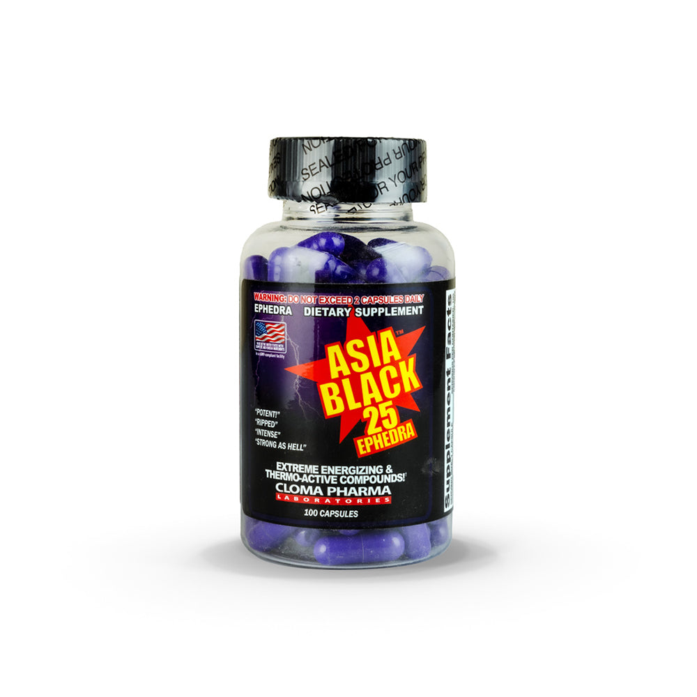 Cloma Pharma Asia Black-25Ephedra-100Serv-100Capsules