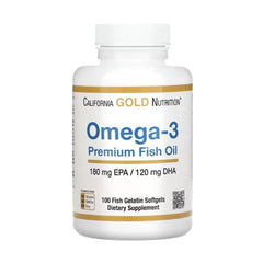 California Gold Nutrition Omega-3 Premium Fish Oil-50Serv.-100Softgels