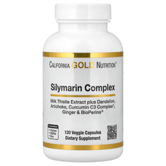California Gold Nutrition Silymarin Complex.-120Veggie Capsules
