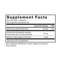 Force Factor Fundamentals Yohimbine 6Mg-30Serv.-30Vegetable Capsules