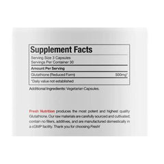 Fresh Nutrition All Natural Glutathione-30Serv.-90Capsules