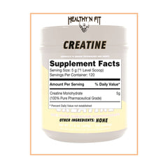Healthy N' Fit Creatine 100% Pure Creatine Monohydrate 120Serv 600G