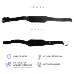 Max Muscle Leather Belt Black