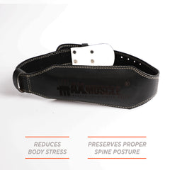 Max Muscle Leather Belt Black