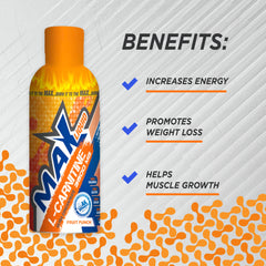 Max Muscle Max Liquid L-Carnitine 3500MG-32Serv.-480Ml