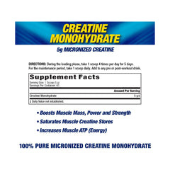 Mhp Creatine Monohydrate-60Serv.-300G