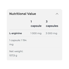 Nutrend Arginine Max Caps 1000MG Arginine-30Serv.-90Caps