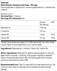 Nutrend Beta-Alanine Compressed Caps 1150MG-22Serv.-90Caps
