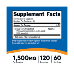 Nutricost Tribulus 1500MG.-60Serv.-120Capsules.