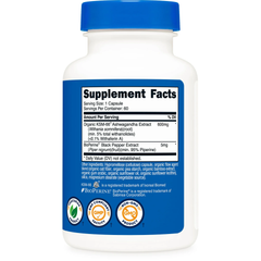 Nutricost KSM-66 Ashwagandha Root Extract -600 mg-60Serv.-60Caps