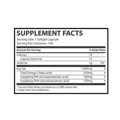 Muscle Rulz Omega-3 Fish Oil 1000Mg-100Serv.-100Softgels
