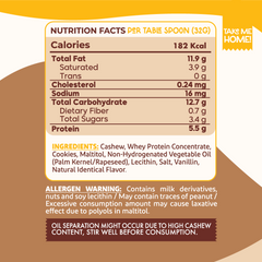 Organic Nation Guilt Free Cashew Spread-200G-Cookies N'Cream