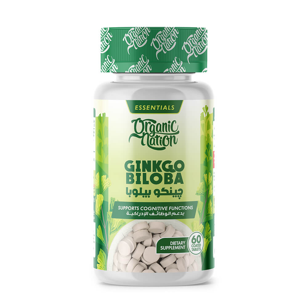 Organic Nation Ginkgo Biloba 60MG-60Serv.-60Tablets