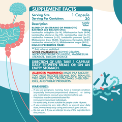 Organic Nation 25 Billion Probiotics-30Serv.-30 Capsules