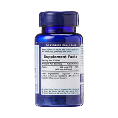 Puritan's Pride Folate 666mcg DFE-250Serv.-250Tabs.