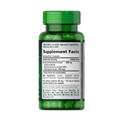 Puritan's Pride Green Coffee Bean 800Mg-60Serv.-60Tabs.