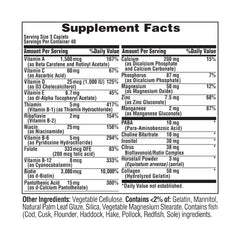 Puritan's Pride Hair Skin&Nails-40Serv.-120Coated Caplets