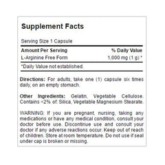 Puritan's Pride L-Arginine 1000mg-100Serv.-100Caps.