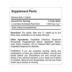 Puritan's Pride L carnitine-1000mg-90Serv.-90Tabs.
