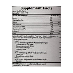 Puritan's Pride Premium Triple Omega 3,6,9-40Serv.-120Soft Gels