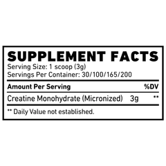 Skeleton Nutrition Creatine Monohydrate.