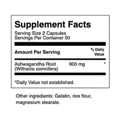 Swanson Full Spectrum Ashwagandha-50Serv.-100Caps.