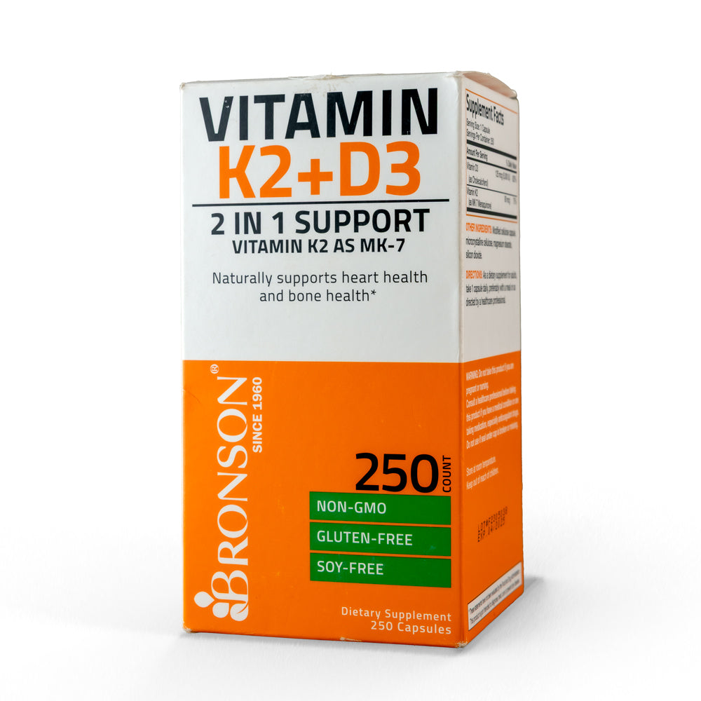 Bronson Vitamin K2+D3-250Serv.- 250Capsules